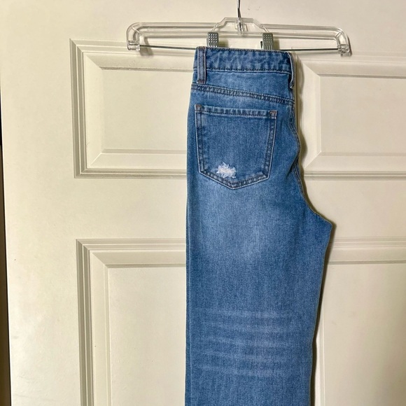 GB Girls Wide Straight Leg Distressed Jeans Size 10 - Picture 8 of 14